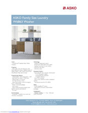 Asko W6863SS Specifications