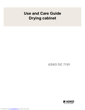 Asko DC 7181 Use And Care Manual