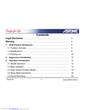 Astone SAMBA AV User Manual