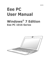 Asus Eee PC 1016 Series User Manual