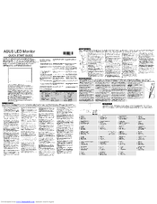 Asus MS228H Series Quick Start Manual