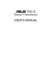 Asus Rambus P3C-E User Manual