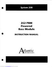 Atlantic Technology 252 PBM Instruction Manual