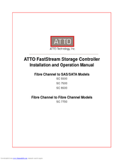 Atto technology FastStream SC 8500 Installation And Operation Manual