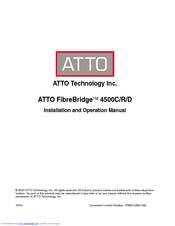 Atto technology FibreBridge 4500D Installation And Operation Manual