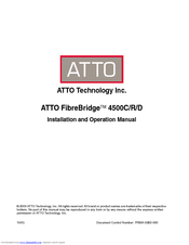 Atto technology FibreBridge 4500C Installation And Operation Manual