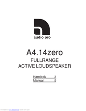 Audio Pro A4.14 Zero Manual