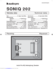 Audio Pro 202 Technical Data