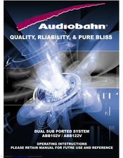 Audiobahn ABB122V Operating Instructions Manual