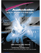 Audiobahn AT61 Operating Instructions Manual