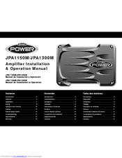 Jensen JPA1300M - Amplifier Installation & Operation Manual