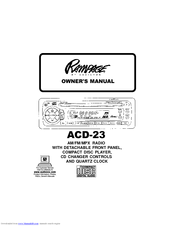 Audiovox ACD-23 Owner's Manual
