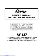 Audiovox 1285567 Owner's Manual