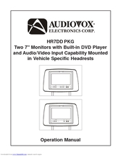 Audiovox HR7DD PKG Operation Manual