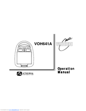 Audiovox VOH641A Operation Manual