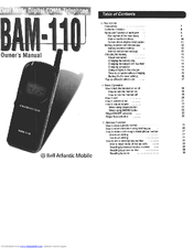 Bell Atlantic Mobile BAM-110 Owner's Manual