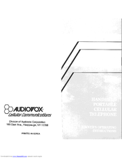 Audiovox MVX300 Owner Operating Instructions