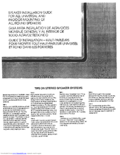 Audiovox SL40 Install Manual