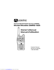 Audiovox GMRS-1525 Owner's Manual