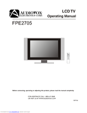 Audiovox FPE2705 Operating Manual