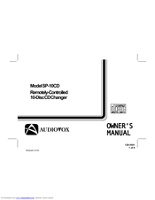 Audiovox SP-10CD Owner's Manual