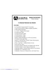 Audiovox AA-RS10CS Owner's Manual