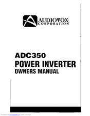 Audiovox ADC350 Owner's Manual