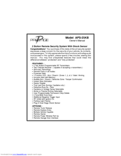 Audiovox Prestige APS-25KB Owner's Manual