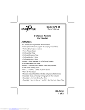 Audiovox Prestige APS-56 Owner's Manual