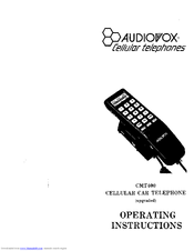 Audiovox CMT400 Operating Instructions Manual