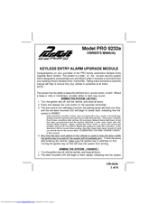 Audiovox Pursuit PRO 9232a Owner's Manual