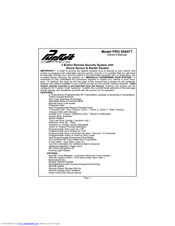 Audiovox Pursuit Pro 9544FT3 Owner's Manual