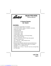 Audiovox Pursuit PRO-9556 Owner's Manual