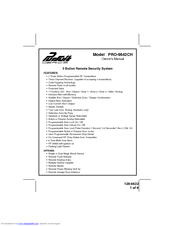 Audiovox Pursuit PRO-9642CH Owner's Manual