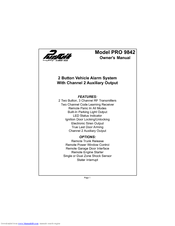 Audiovox Pursuit PRO 9842 Owner's Manual