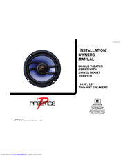 Audiovox Prestige PST-52 Installation And Owner's Manual