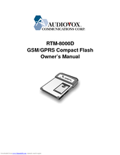Audiovox RTM-8000D Owner's Manual
