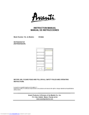 Avanti BCA886 Instruction Manual