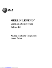 AT&T Merlin Legend 5BS User Manual