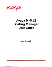 Avaya M-MLS Routing Manager User Manual