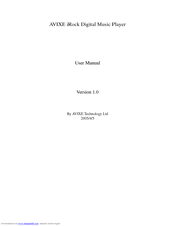 Avixe i-Rock User Manual
