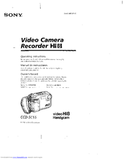 Sony video Hi8 Handycam CCD-SC55 Operating Instructions Manual