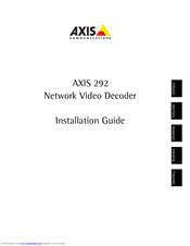 Axis 292 Installation Manual
