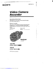 Sony Handycam CCD-TR910 Operating Instructions Manual
