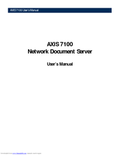 Axis 7100 User Manual
