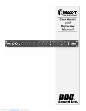 BBE BMAX-t User And Reference Manual