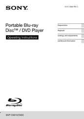 Sony BDP-SX910 Manuals | ManualsLib