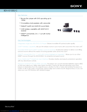 Sony BDV-IS1000/C - Blu-ray Disc™ Dvd/home Theater System Specifications