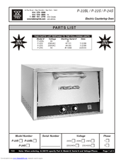 Bakers Pride P24-BL Parts List