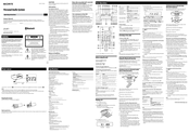 Sony ZS-BT1 - Boombox With Bluetooth Technology Operating Instructions